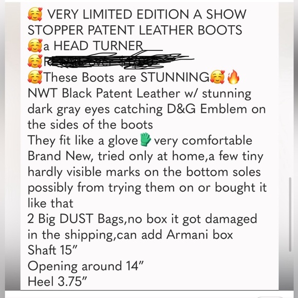 D&G Stunting Boots NEW cond❗️Lmtd prod💥37.5 RETAIL $2400🔥GorG A Must Have - Picture 11 of 11
